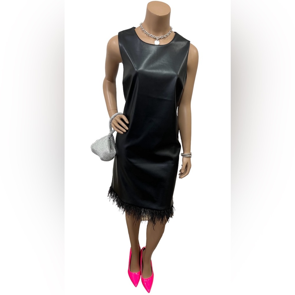 Sexy black leather dress 👗✨💕💎